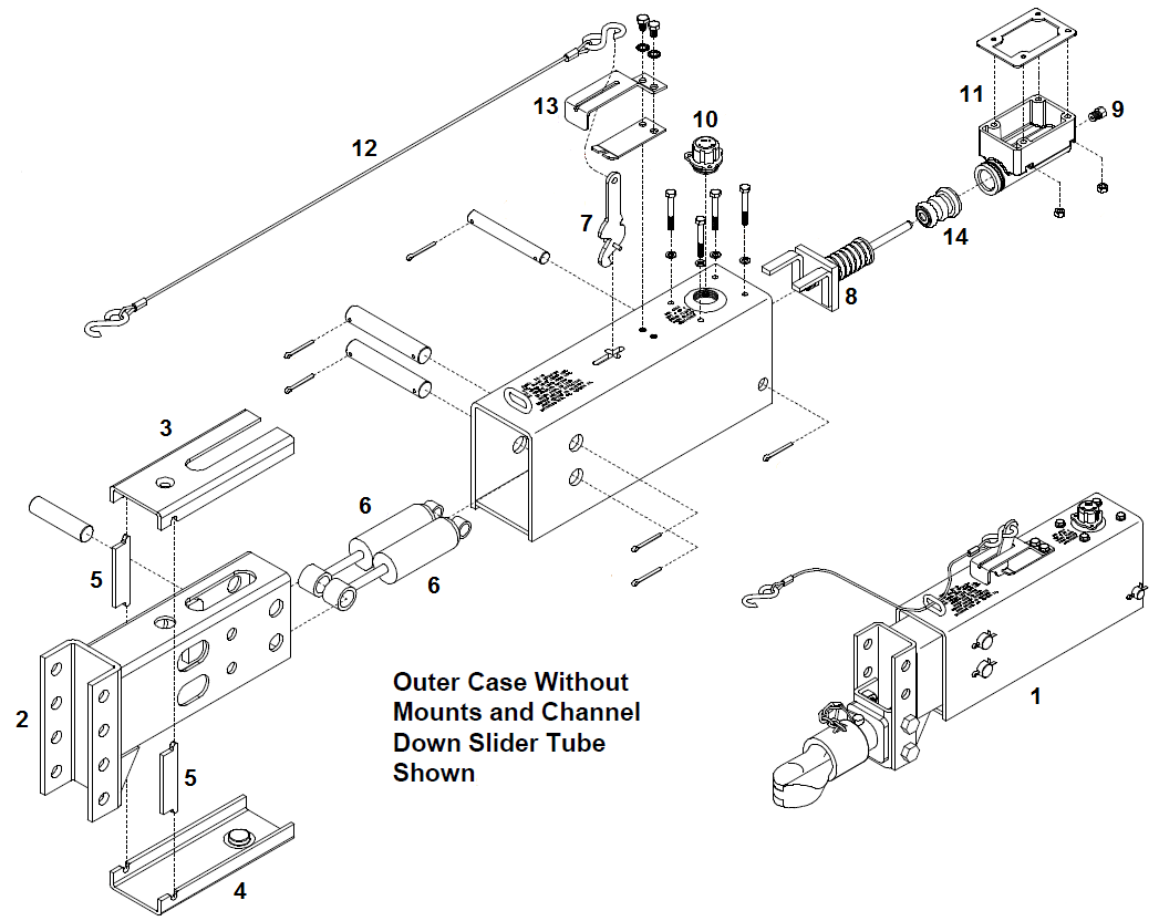 TA614 STD (Surge Brake Actuator Repair Parts) Centreville Trailer Parts